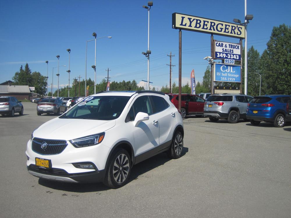 2019 white /black Buick Encore Essence AWD (KL4CJGSM3KB) with an 1.4L L4 DOHC 16V TURBO engine, 6A transmission, located at 9530 Old Seward Highway, Anchorage, AK, 99515, (907) 349-3343, 61.134140, -149.865570 - Nice Buick Encore Come take a test drive. - Photo #0