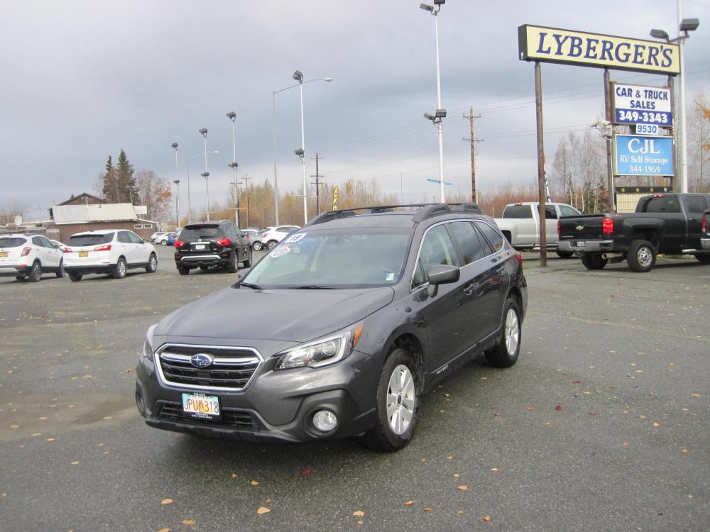 2019 gray /black Subaru Outback 2.5i Premium (4S4BSAFC1K3) with an 2.5L H4 DOHC 16V engine, CVT transmission, located at 9530 Old Seward Highway, Anchorage, AK, 99515, (907) 349-3343, 61.134140, -149.865570 - Nice Subaru Outback - Photo #0