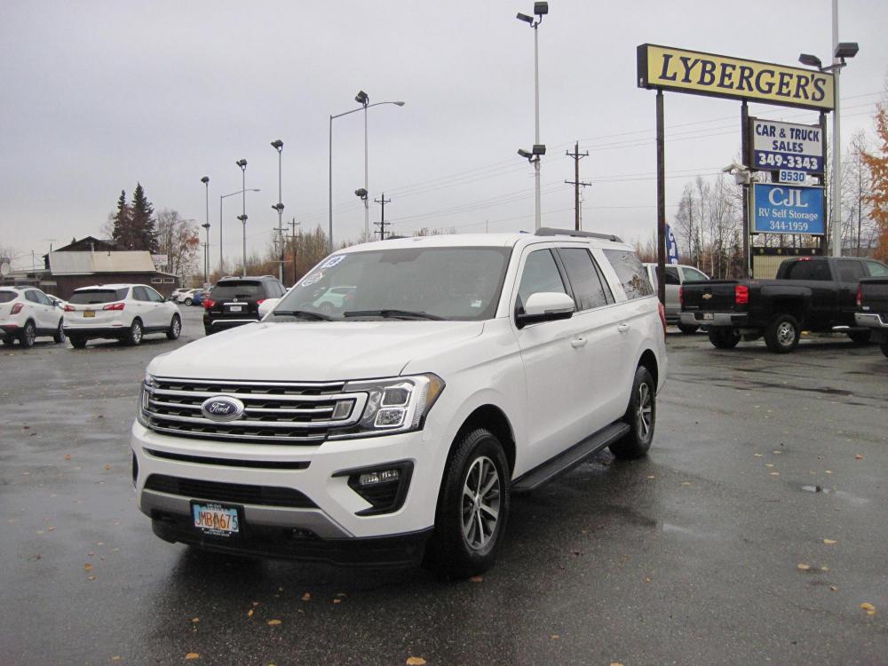 2019 white /black Ford Expedition MAX XLT 4WD ( 1FMJK1J) with an 3.5L V6 DOHC 24V FFV engine, 6A transmission, located at 9530 Old Seward Highway, Anchorage, AK, 99515, (907) 349-3343, 61.134140, -149.865570 - Nice For Expedtiont Max come take a test drive - Photo #0