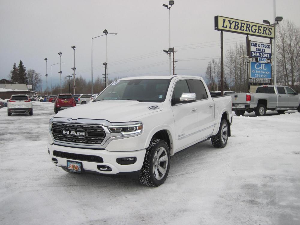 2019 white /black RAM 1500 Limited Crew Cab SWB 4WD (1C6SRFHT6KN) with an 5.7L V8 OHV 16V engine, 8A transmission, located at 9530 Old Seward Highway, Anchorage, AK, 99515, (907) 349-3343, 61.134140, -149.865570 - Photo #0