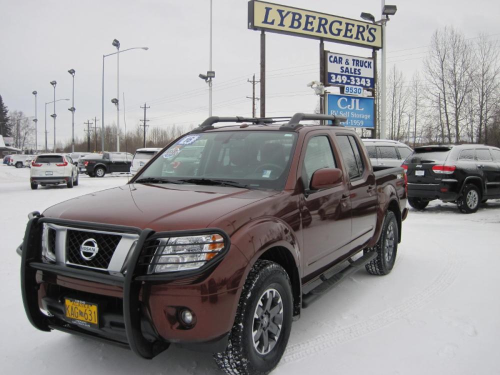 2016 Brown /black Nissan Frontier PRO-4X Crew Cab 5AT 4WD (1N6AD0EV4GN) with an 4.0L V6 DOHC 24V engine, 5A transmission, located at 9530 Old Seward Highway, Anchorage, AK, 99515, (907) 349-3343, 61.134140, -149.865570 - Photo #0