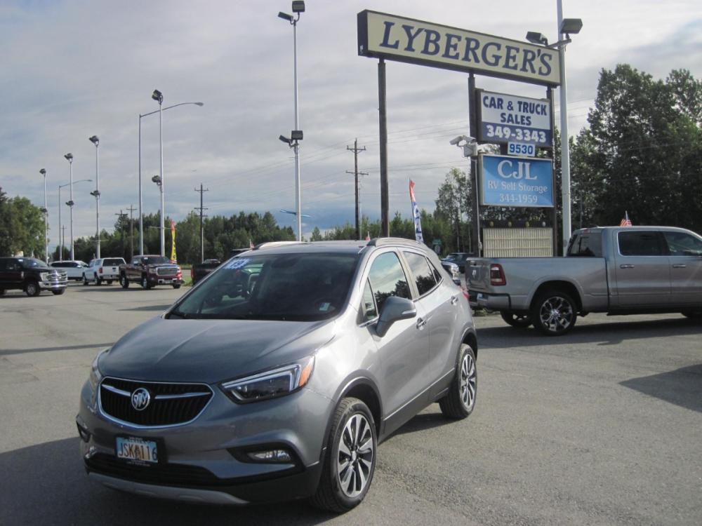 2019 gray /black Buick Encore Essence AWD (KL4CJGSM7KB) with an 1.4L L4 DOHC 16V TURBO engine, 6A transmission, located at 9530 Old Seward Highway, Anchorage, AK, 99515, (907) 349-3343, 61.134140, -149.865570 - Photo #0