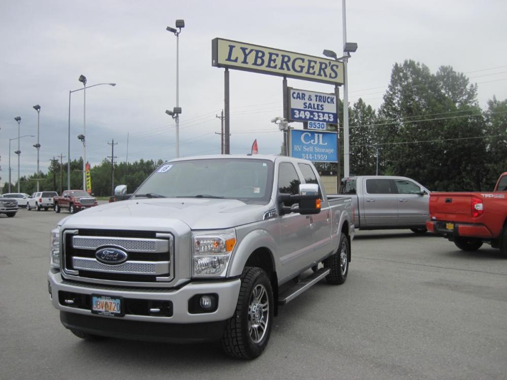 2015 silver /black Ford F-250 SD King Ranch Crew Cab 4WD (1FT7W2B60FE) with an 6.2L V8 OHV 16V engine, 6-Speed Automatic transmission, located at 9530 Old Seward Highway, Anchorage, AK, 99515, (907) 349-3343, 61.134140, -149.865570 - Photo #0