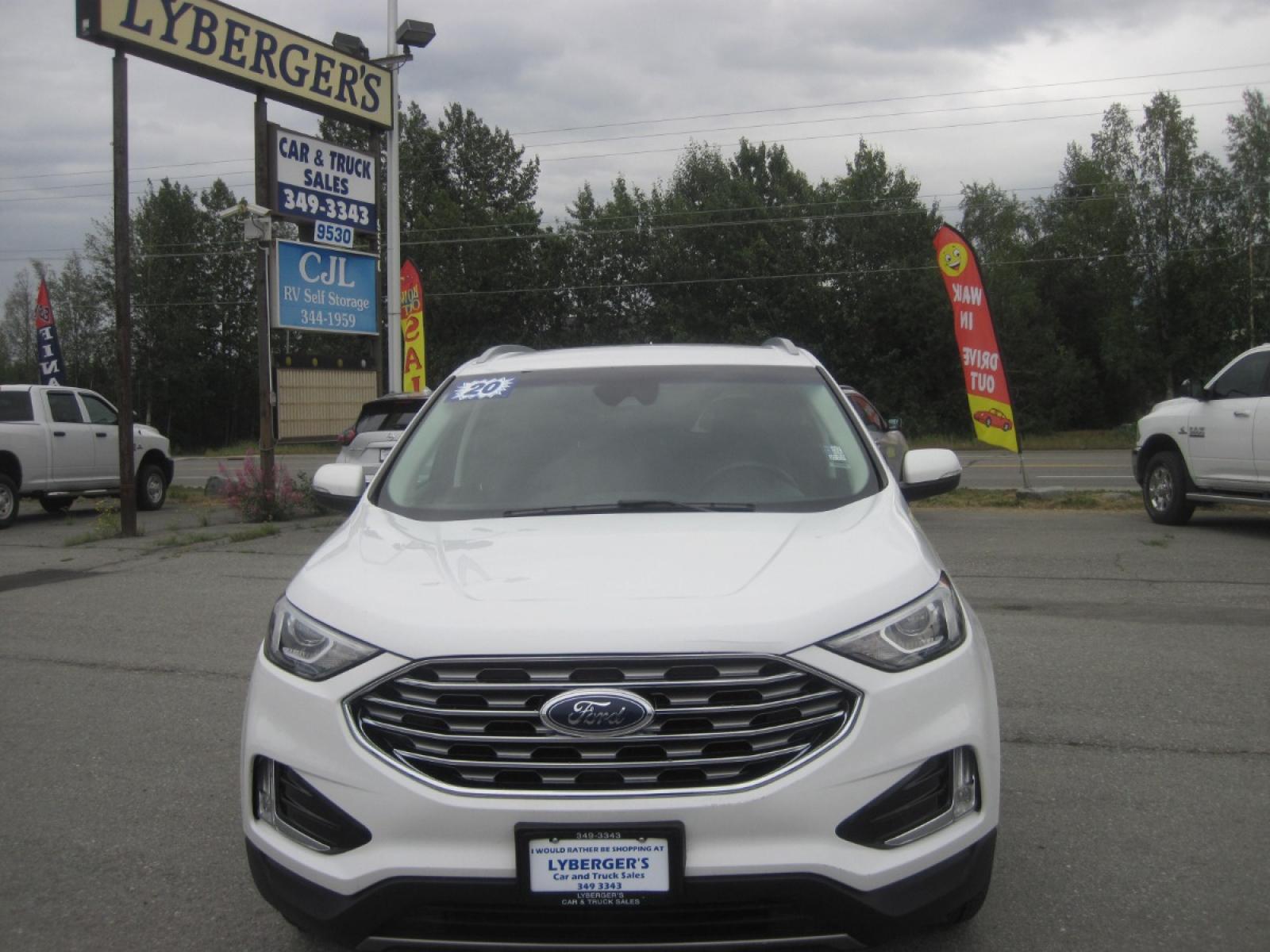 2020 white /black Ford Edge SEL AWD (2FMPK4J98LB) with an 2.0L L4 DOHC 16V engine, 6A transmission, located at 9530 Old Seward Highway, Anchorage, AK, 99515, (907) 349-3343, 61.134140, -149.865570 - Nice Ford Edge SEL AWD come take a test drive. - Photo #1