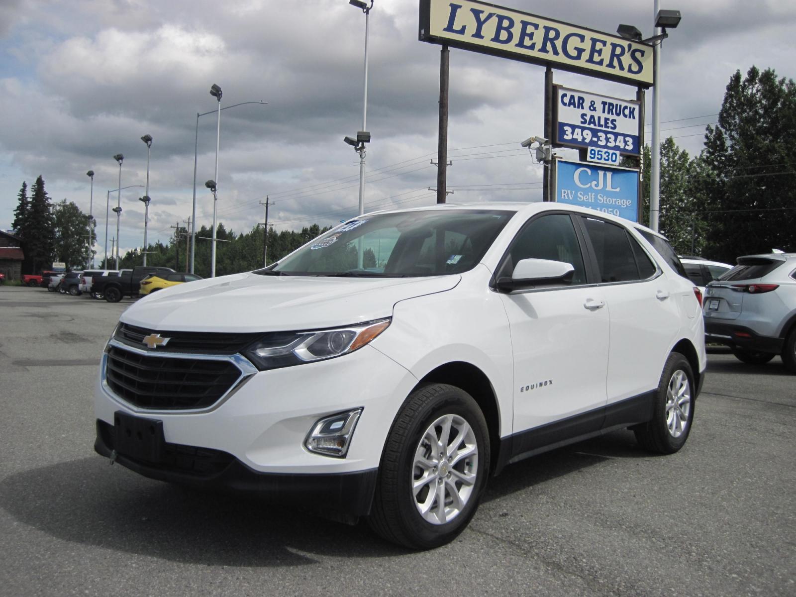 2021 white /black Chevrolet Equinox LT AWD (3GNAXTEV6MS) with an 1.5L L4 DOHC 16V TURBO engine, 6A transmission, located at 9530 Old Seward Highway, Anchorage, AK, 99515, (907) 349-3343, 61.134140, -149.865570 - Nice Chevrolet Equinox AWD come take a test drive - Photo #0