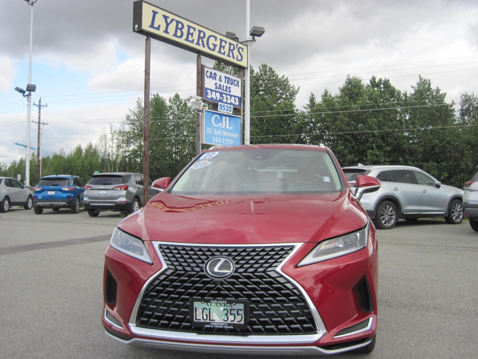 2022 red /Brown Lexus RX 350 AWD (2T2HZMDA4NC) with an 3.5L V6 DOHC 24V engine, 6A transmission, located at 9530 Old Seward Highway, Anchorage, AK, 99515, (907) 349-3343, 61.134140, -149.865570 - Low Miles on this Lexus RX350 come take a test drive. - Photo #1