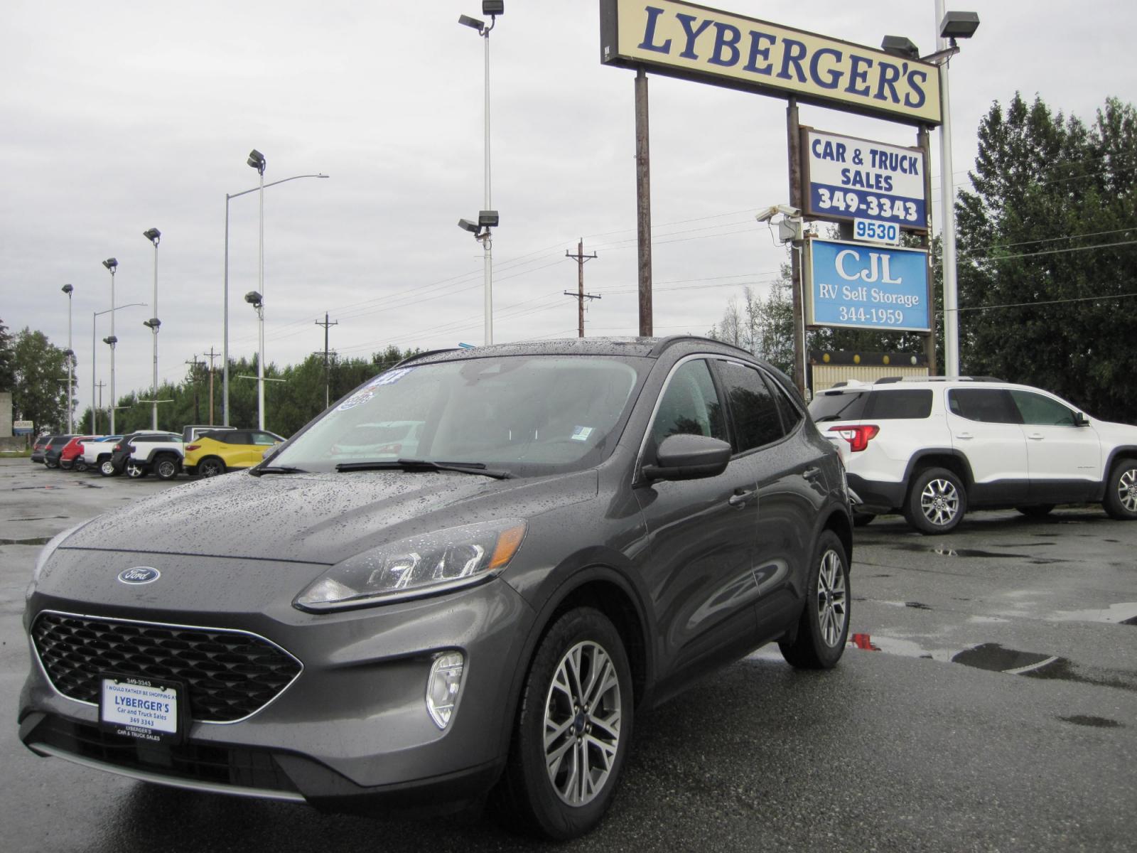 2021 gray Ford Escape SEL AWD (1FMCU9H63MU) with an 1.5L L3 engine, 6A transmission, located at 9530 Old Seward Highway, Anchorage, AK, 99515, (907) 349-3343, 61.134140, -149.865570 - Nice Ford escape SEL sunroof come take a test drive - Photo #0