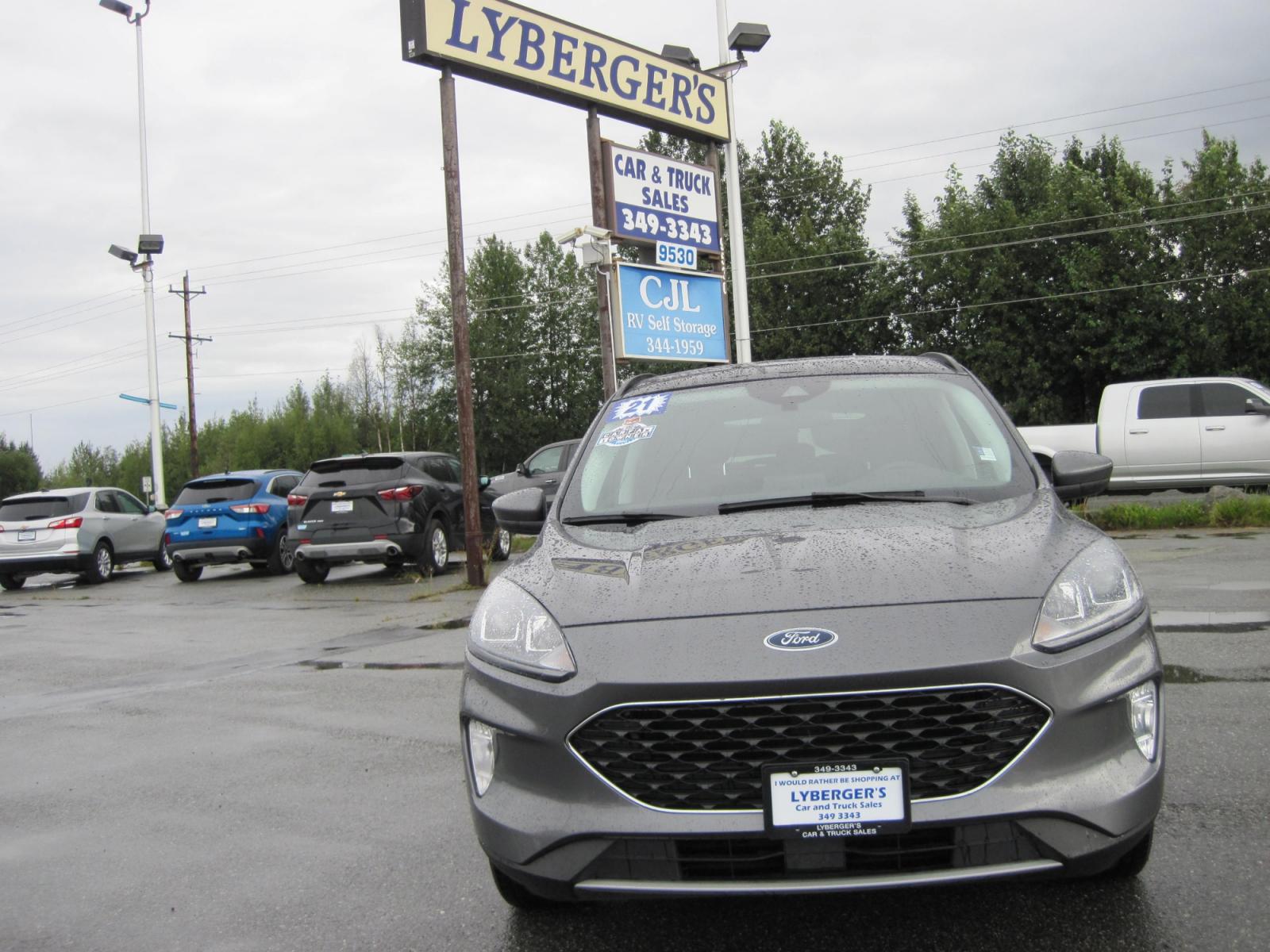 2021 gray Ford Escape SEL AWD (1FMCU9H63MU) with an 1.5L L3 engine, 6A transmission, located at 9530 Old Seward Highway, Anchorage, AK, 99515, (907) 349-3343, 61.134140, -149.865570 - Nice Ford escape SEL sunroof come take a test drive - Photo #1