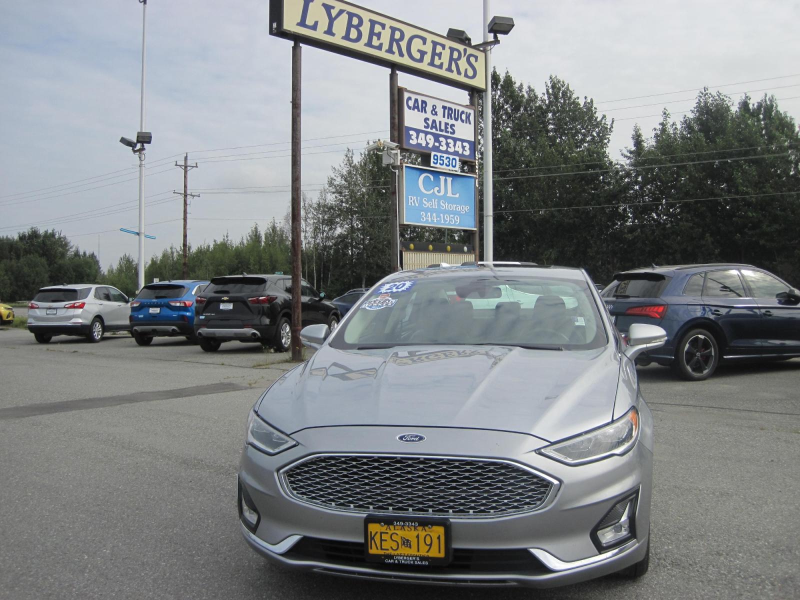 2020 silver Ford Fusion Titanium AWD (3FA6P0D9XLR) with an 2.0L L4 DOHC 16V engine, 6A transmission, located at 9530 Old Seward Highway, Anchorage, AK, 99515, (907) 349-3343, 61.134140, -149.865570 - Loaded Ford Fusion Titanium AWD come take a test drive - Photo #1