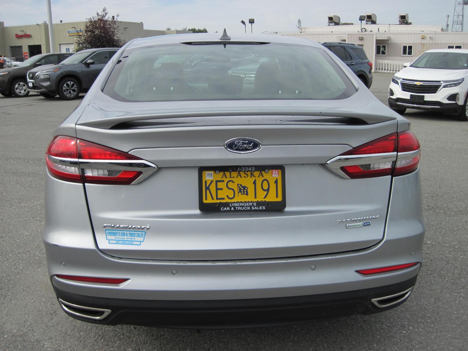 2020 silver Ford Fusion Titanium AWD (3FA6P0D9XLR) with an 2.0L L4 DOHC 16V engine, 6A transmission, located at 9530 Old Seward Highway, Anchorage, AK, 99515, (907) 349-3343, 61.134140, -149.865570 - Loaded Ford Fusion Titanium AWD come take a test drive - Photo #3