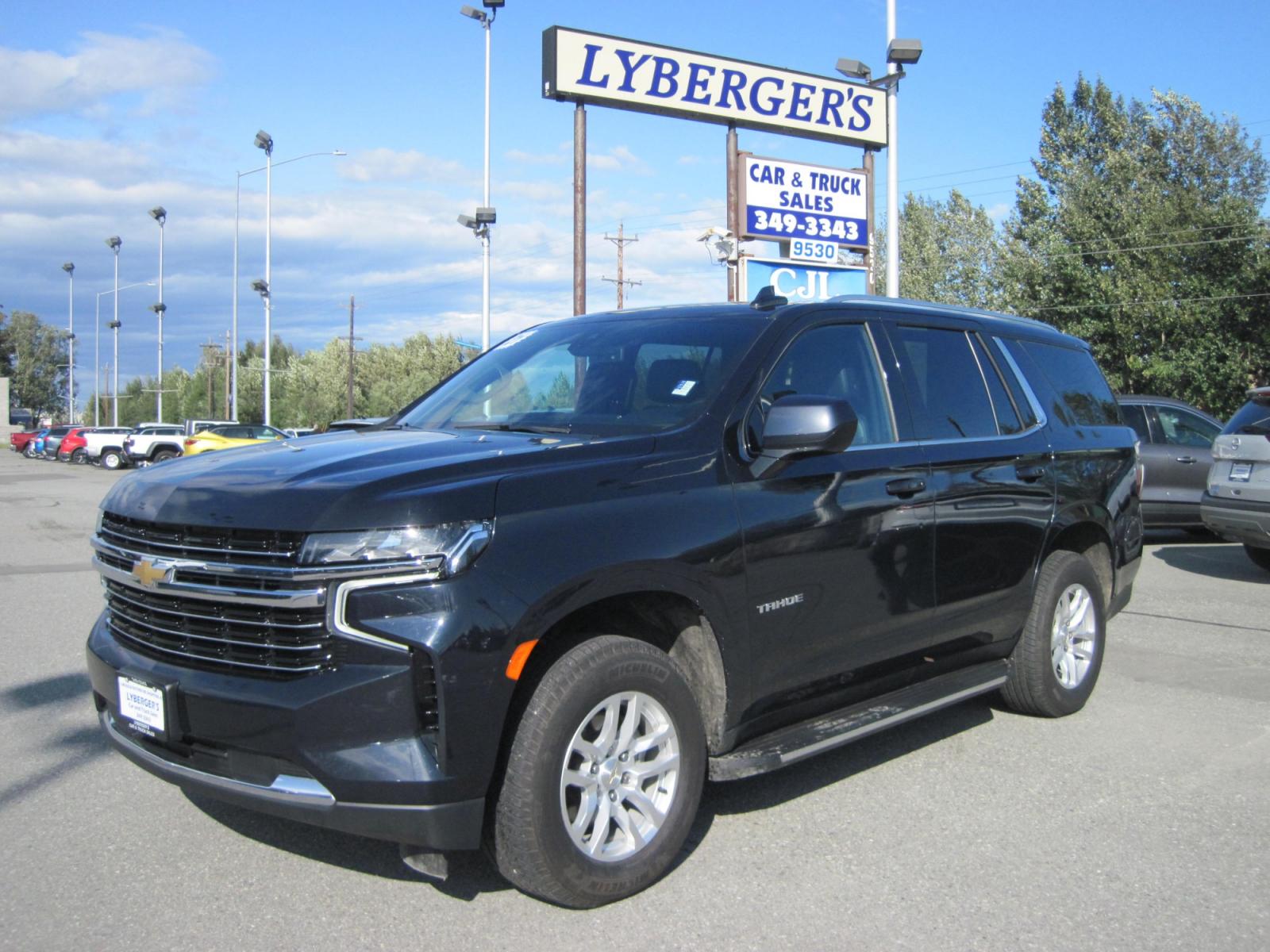 2021 black /black Chevrolet Tahoe LT 4WD (1GNSKNKDXMR) with an 5.3L V8 OHV 16V engine, 10A transmission, located at 9530 Old Seward Highway, Anchorage, AK, 99515, (907) 349-3343, 61.134140, -149.865570 - NIce Chevrolet Tahoe LT 4WD come take a test drive - Photo #1