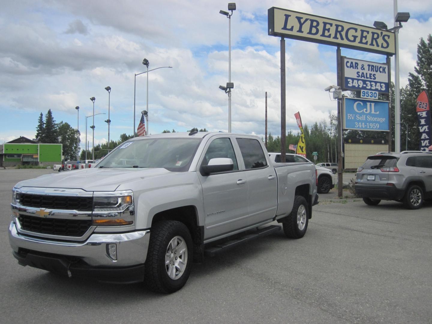 2018 silver /black Chevrolet Silverado 1500 LT 4WD (1GCUKREC0JF) with an 5.3L V8 OHV 16V engine, automatic transmission, located at 9530 Old Seward Highway, Anchorage, AK, 99515, (907) 349-3343, 61.134140, -149.865570 - Nice Chevrolet Silverado 1500 LT come take a test drive - Photo#0