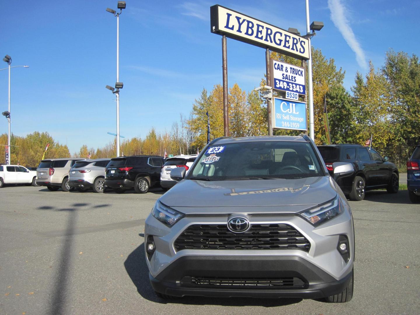 2023 silver /black Toyota RAV4 XLE Premium AWD (2T3A1RFV1PW) with an 2.5L L4 DOHC 16V engine, 8A transmission, located at 9530 Old Seward Highway, Anchorage, AK, 99515, (907) 349-3343, 61.134140, -149.865570 - Nice Toyota Rav4 XLE premium, heated seats come take a test drive - Photo#1