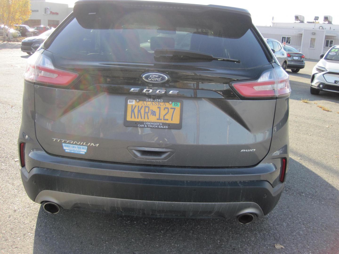 2023 gray /black Ford Edge Titanium (2FMPK4K99PB) with an 2.0L L4 DOHC 16V engine, 6A transmission, located at 9530 Old Seward Highway, Anchorage, AK, 99515, (907) 349-3343, 61.134140, -149.865570 - Photo#4
