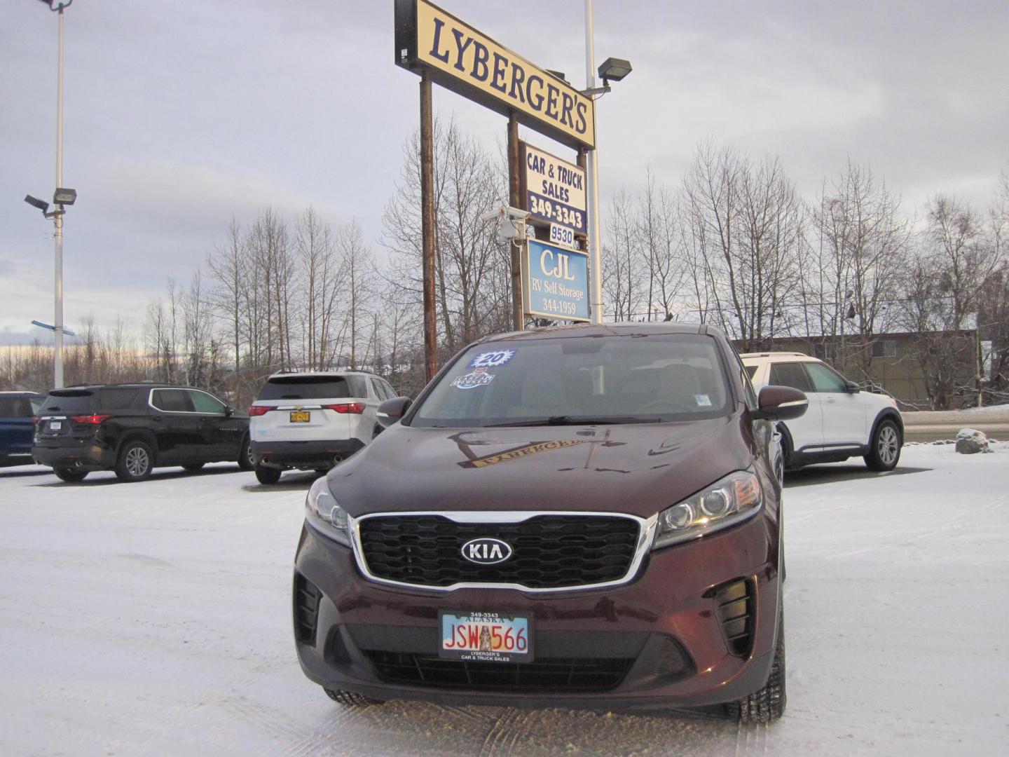 2020 brown /black Kia Sorento LX AWD (5XYPGDA34LG) with an 2.4L L4 DOHC 16V engine, 6A transmission, located at 9530 Old Seward Highway, Anchorage, AK, 99515, (907) 349-3343, 61.134140, -149.865570 - Nice Kia Sorento LX awd come take a test drive - Photo#1