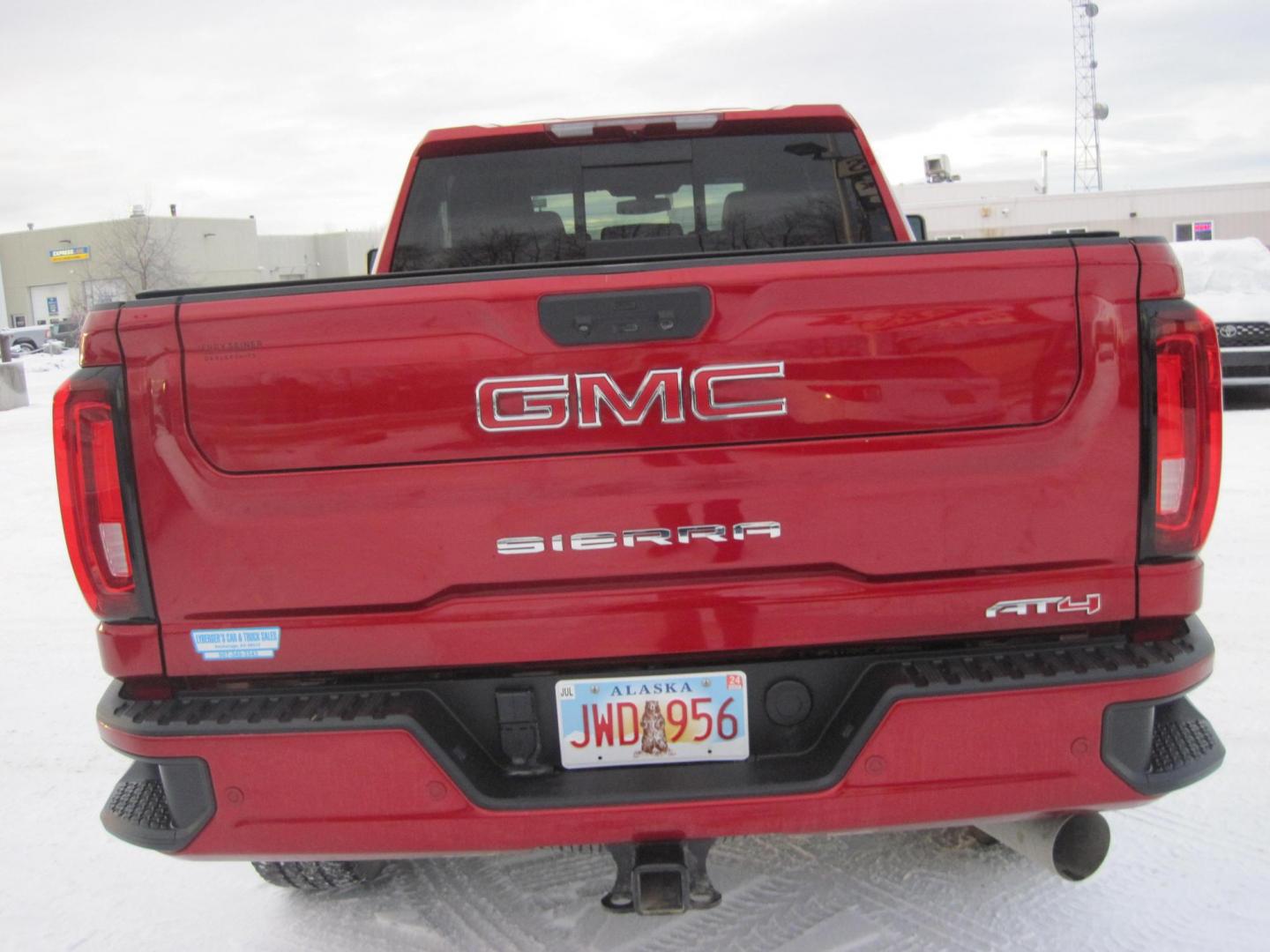 2022 red /black GMC Sierra 2500HD AT4 Crew Cab 4WD (1GT49PEY2NF) with an 6.6L V8 OHV 16 DIESEL engine, 6A transmission, located at 9530 Old Seward Highway, Anchorage, AK, 99515, (907) 349-3343, 61.134140, -149.865570 - Loaded GMC Sierra 2500 Diesel come take a test drive. - Photo#3