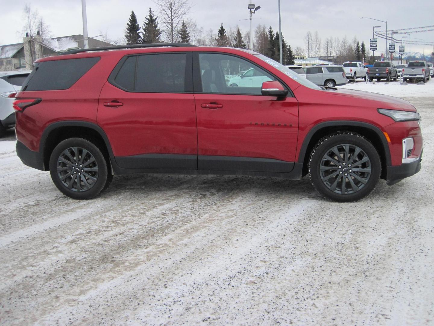 2023 red /black Chevrolet Traverse RS AWD (1GNEVJKW0PJ) with an 3.6L V6 DOHC 24V engine, 9A transmission, located at 9530 Old Seward Highway, Anchorage, AK, 99515, (907) 349-3343, 61.134140, -149.865570 - Nice Chevrolet Traverse RS awd come take a test drive - Photo#2
