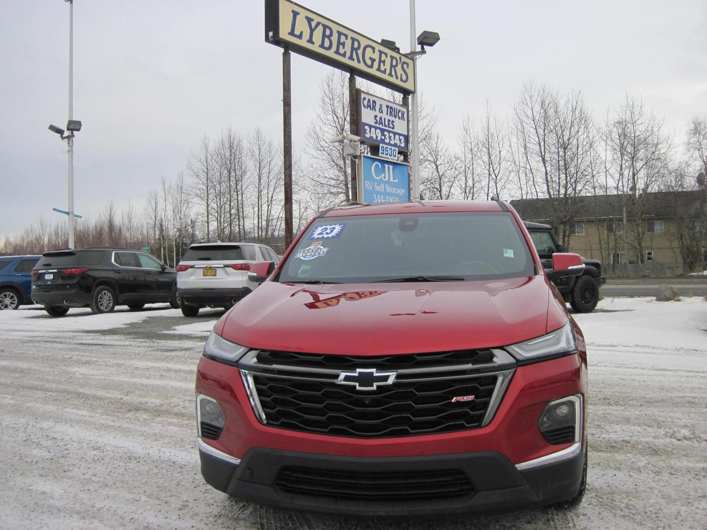 2023 red /black Chevrolet Traverse RS AWD (1GNEVJKW0PJ) with an 3.6L V6 DOHC 24V engine, 9A transmission, located at 9530 Old Seward Highway, Anchorage, AK, 99515, (907) 349-3343, 61.134140, -149.865570 - Nice Chevrolet Traverse RS awd come take a test drive - Photo#4