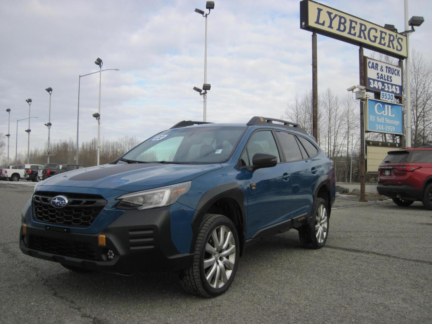 2022 blue /black Subaru Outback Wilderness (4S4BTGUD9N3) with an 2.4L H4 DOHC 16V TURBO engine, CVT transmission, located at 9530 Old Seward Highway, Anchorage, AK, 99515, (907) 349-3343, 61.134140, -149.865570 - Subaru Outback with the Wilderness package, come take a test drive. - Photo#0