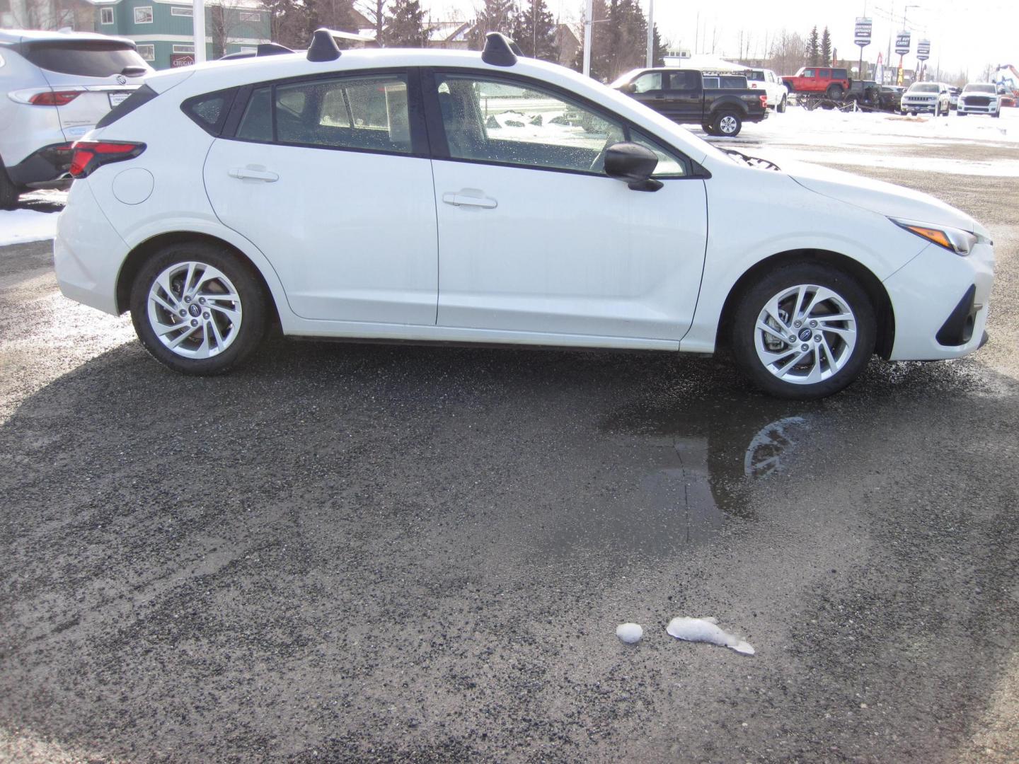 2024 white /black Subaru Impreza Base 5-Door (JF1GUABC2R8) with an 2.0L H4 DOHC 16V engine, CVT transmission, located at 9530 Old Seward Highway, Anchorage, AK, 99515, (907) 349-3343, 61.134140, -149.865570 - Nice Subaru Impreza come take a test drive - Photo#2