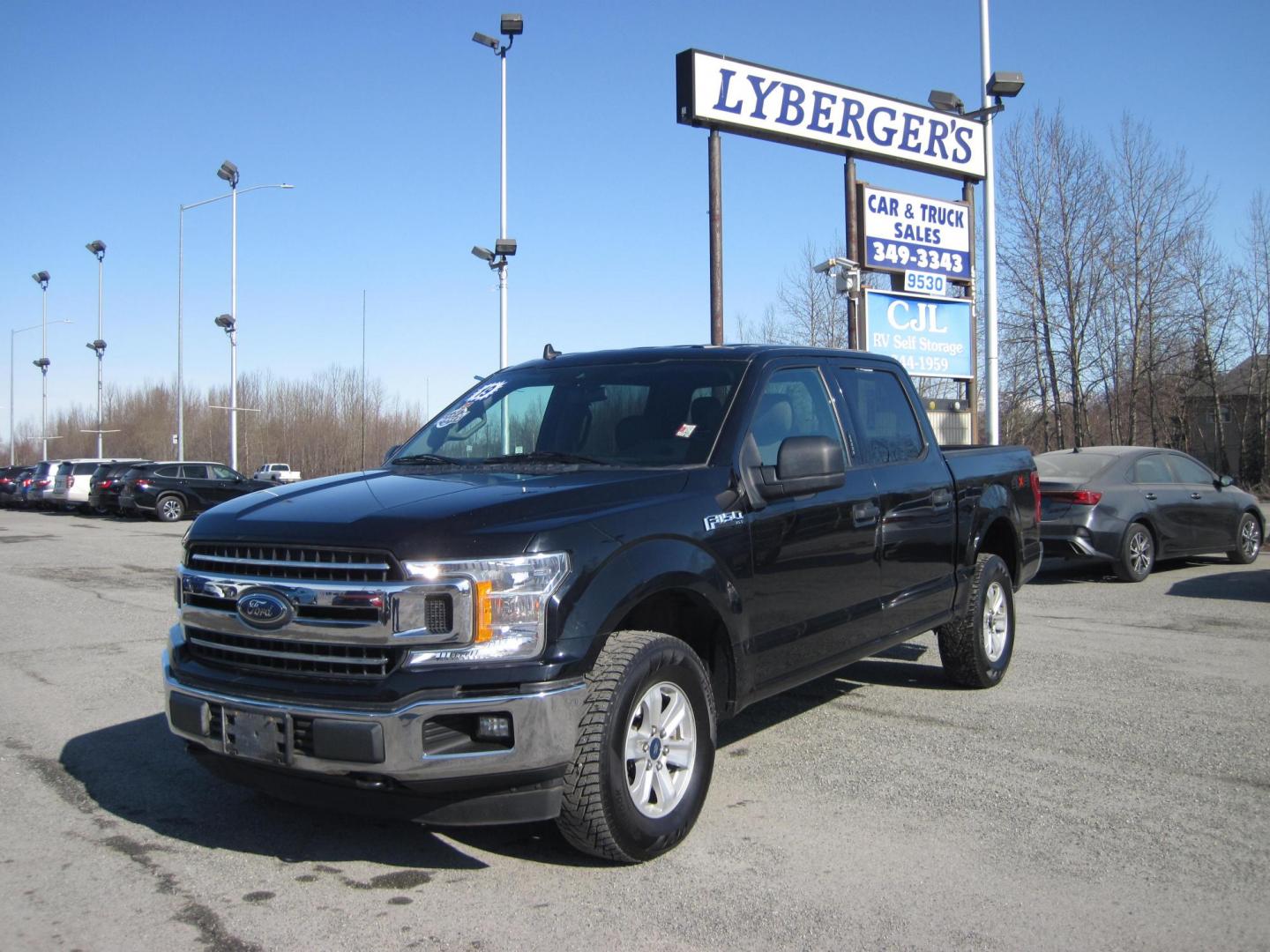 2019 black /gray Ford F-150 Lariat SuperCrew 5.5-ft. Bed 4WD (1FTEW1E52KK) with an 5.0L V8 OHV 32V engine, 6A transmission, located at 9530 Old Seward Highway, Anchorage, AK, 99515, (907) 349-3343, 61.134140, -149.865570 - Nice 2019 Ford F-150 XLT 4wd with 5.0 engine, come take a test drive. - Photo#0