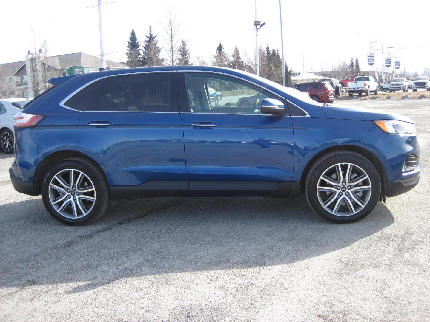 2024 blue /black Ford Edge Titanium (2FMPK4K9XRB) with an 2.0L L4 DOHC 16V engine, 6A transmission, located at 9530 Old Seward Highway, Anchorage, AK, 99515, (907) 349-3343, 61.134140, -149.865570 - Loaded 2024 Ford Edge Titanium, come take a test drive - Photo#2