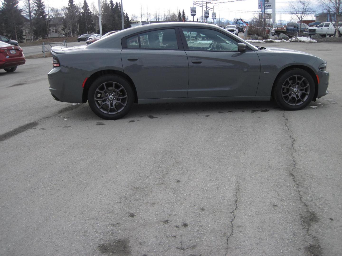 2018 gray /black Dodge Charger GT AWD (2C3CDXJG0JH) with an 3.6L V6 DOHC 24V engine, 8A transmission, located at 9530 Old Seward Highway, Anchorage, AK, 99515, (907) 349-3343, 61.134140, -149.865570 - Low miles on the 2018 Dodge Charger AWD come take a test drive - Photo#2