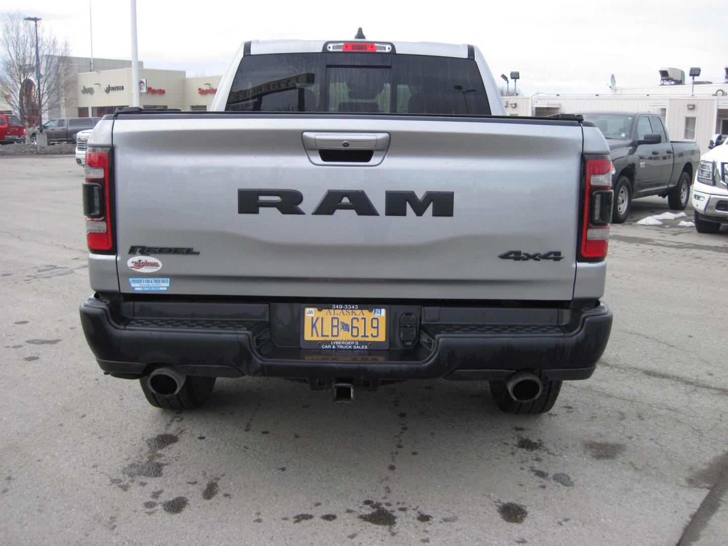 2021 silver /black RAM 1500 Rebel Crew Cab SB 4WD (1C6SRFLT9MN) with an 5.7L V8 OHV 16V engine, 8A transmission, located at 9530 Old Seward Highway, Anchorage, AK, 99515, (907) 349-3343, 61.134140, -149.865570 - Nice Ram 1500 Rebel come take a test drive - Photo#3