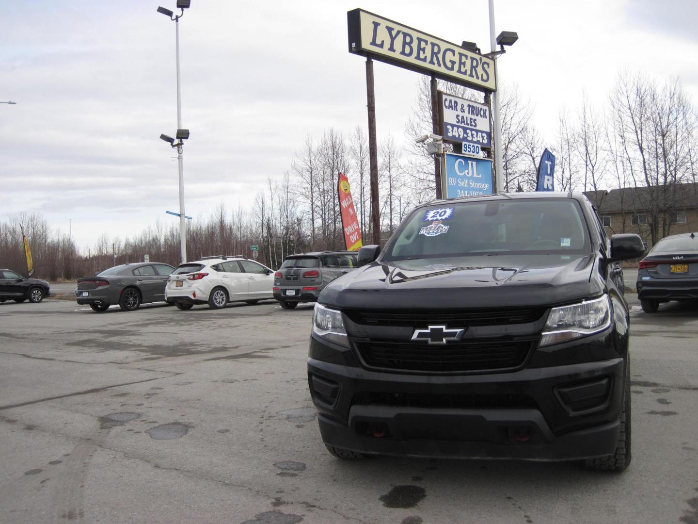 2020 black /black Chevrolet Colorado Work Truck Crew Cab 4WD Long Box (1GCGTBEN4L1) with an 3.6L V6 DOHC 24V GAS engine, 6A transmission, located at 9530 Old Seward Highway, Anchorage, AK, 99515, (907) 349-3343, 61.134140, -149.865570 - Nice 2020 Chevrolet Colorado 4wd come take a test drive. - Photo#1