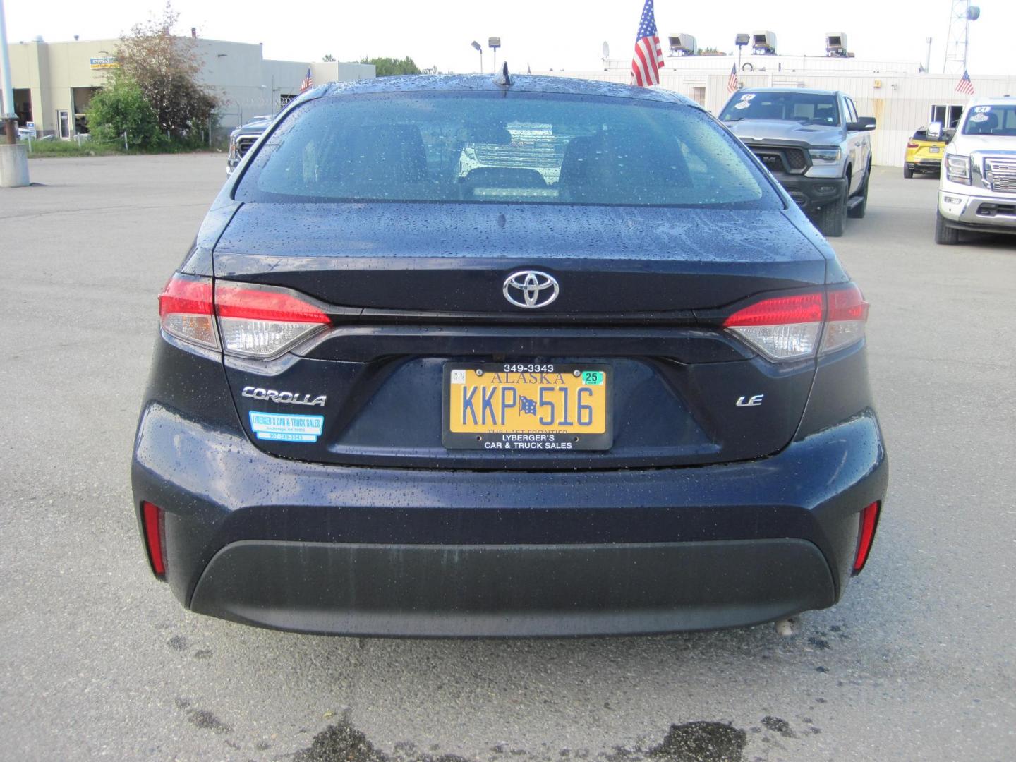 2023 blue /black Toyota Corolla LE (5YFB4MDE0PP) with an 2.0L L4 DOHC 16V engine, CVT transmission, located at 9530 Old Seward Highway, Anchorage, AK, 99515, (907) 349-3343, 61.134140, -149.865570 - Nice Low miles on this 2023 Toyota Corolla LE come take a test drive. - Photo#3