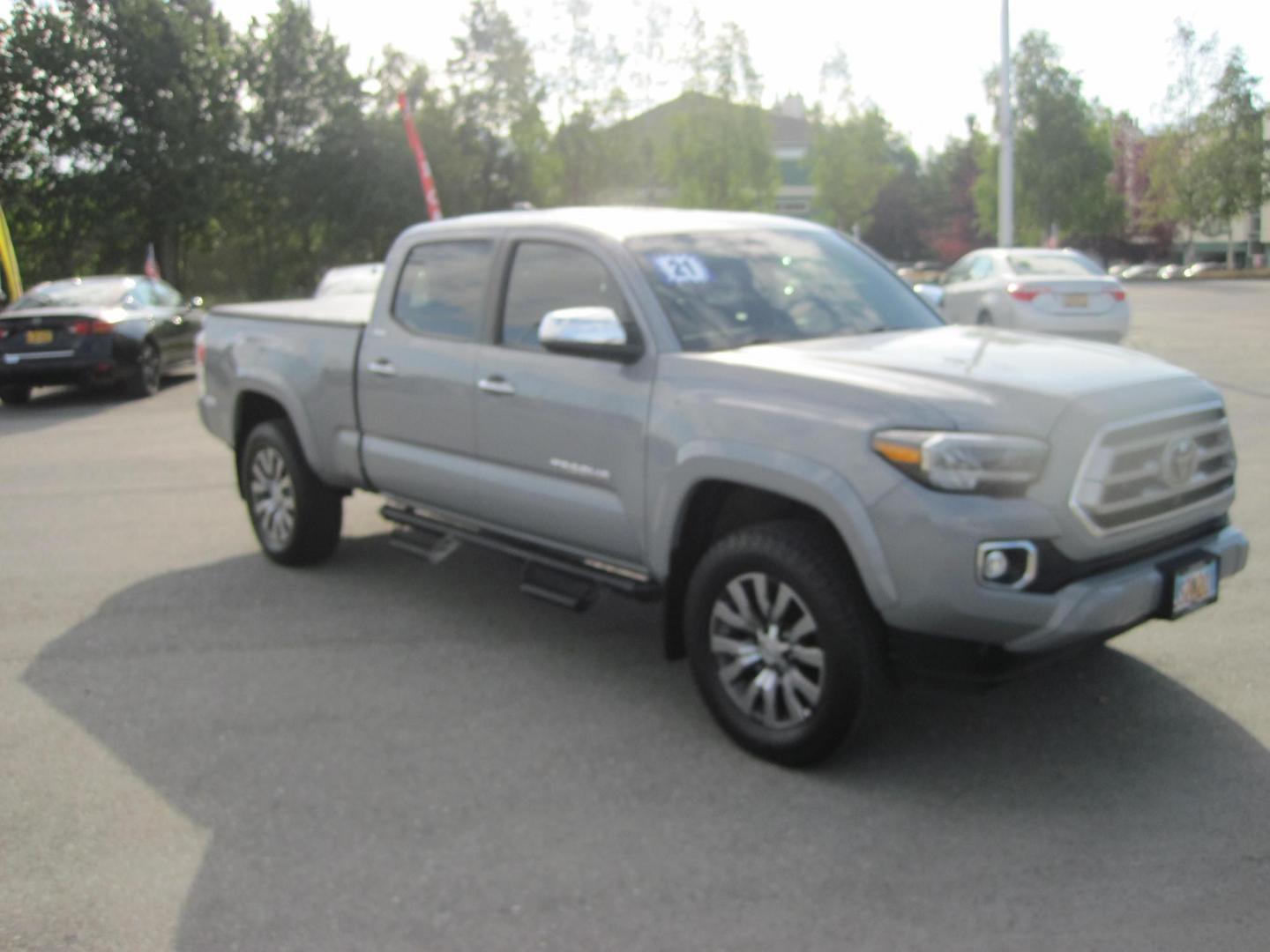 2021 gray /black Toyota Tacoma Limited Double Cab V6 Long Cab 4WD (3TMHZ5BN7MM) with an 3.5L V6 DOHC 24V engine, 6A transmission, located at 9530 Old Seward Highway, Anchorage, AK, 99515, (907) 349-3343, 61.134140, -149.865570 - Nice Toyota Tacoma Limited come take a test drive. - Photo#3