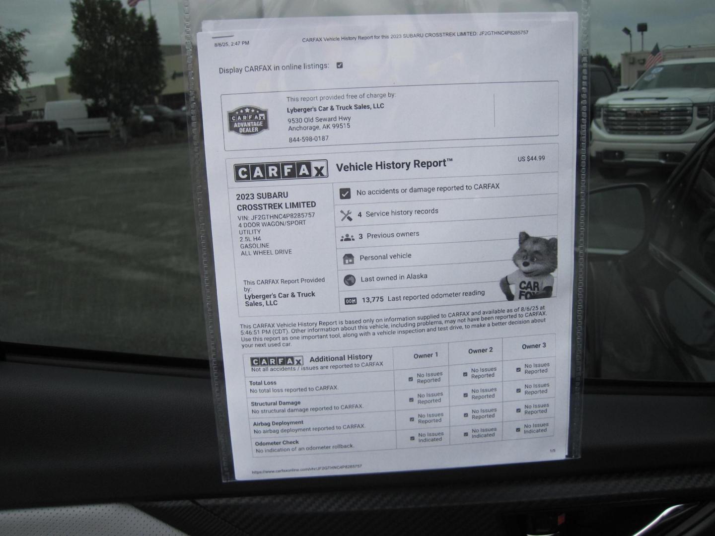 2023 gray /gray Subaru Crosstrek 2.0i Limited CVT (JF2GTHNC4P8) with an 2.0L L4 DOHC 16V engine, CVT transmission, located at 9530 Old Seward Highway, Anchorage, AK, 99515, (907) 349-3343, 61.134140, -149.865570 - Photo#9