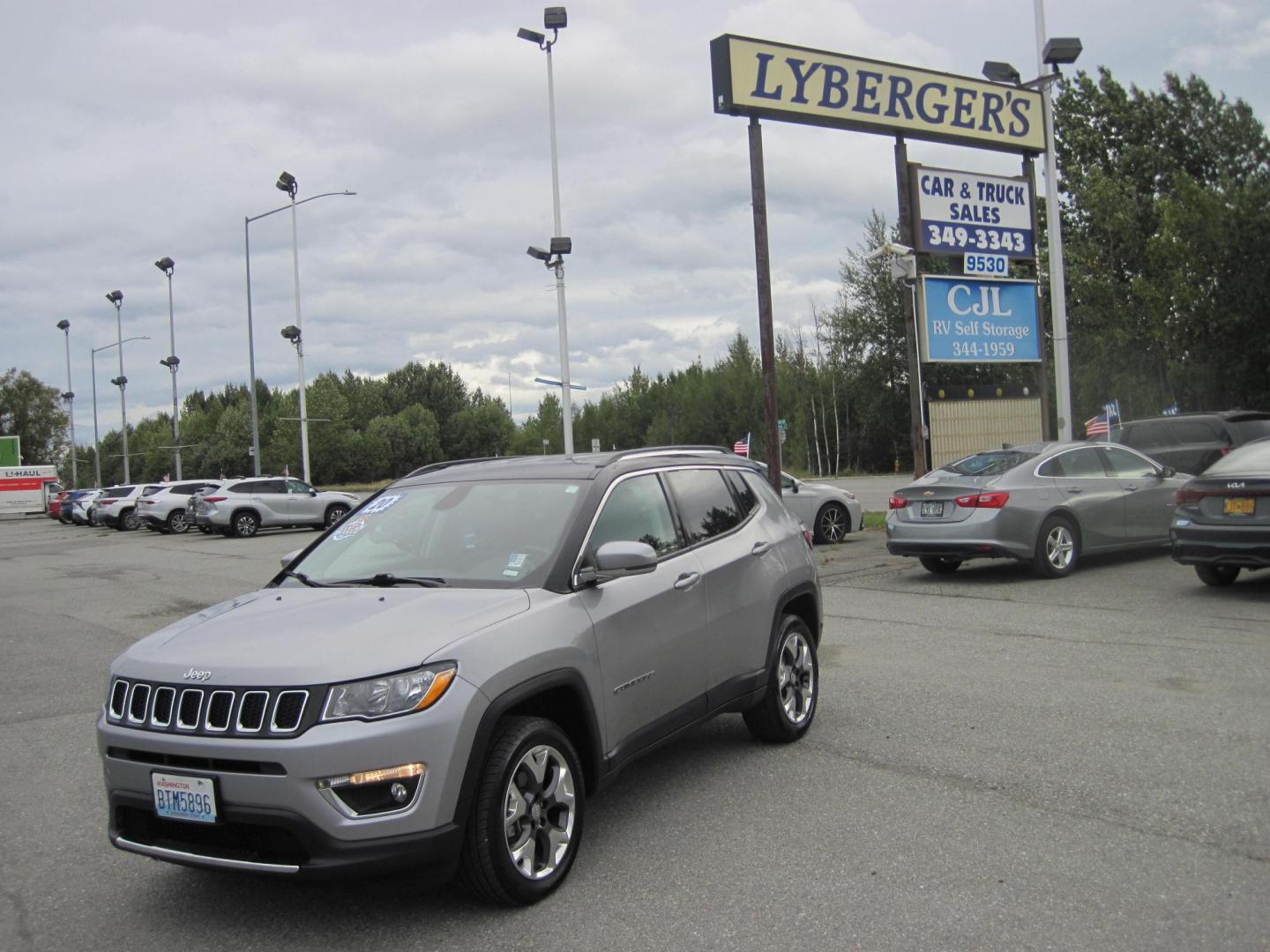 2020 silver /black Jeep Compass Limited 4WD (3C4NJDCB3LT) with an 2.4L L4 DOHC 16V engine, CVT transmission, located at 9530 Old Seward Highway, Anchorage, AK, 99515, (907) 349-3343, 61.134140, -149.865570 - 2020 Jeep Compass Limited come take a test drive - Photo#1