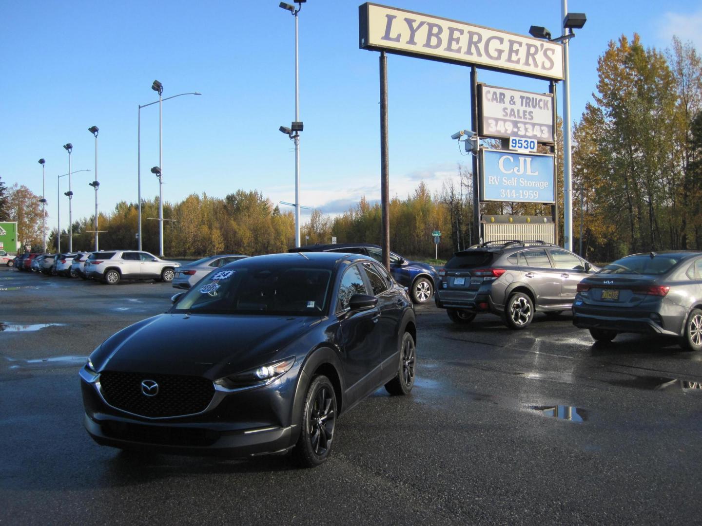 2024 blue /black Mazda CX-30 CX-30 (3MVDMBBM5RM) with an 2.5L L4 DOHC 16V engine, 6A transmission, located at 9530 Old Seward Highway, Anchorage, AK, 99515, (907) 349-3343, 61.134140, -149.865570 - Nice 2024 Mazda CX-30 awd come take a test drive - Photo#1