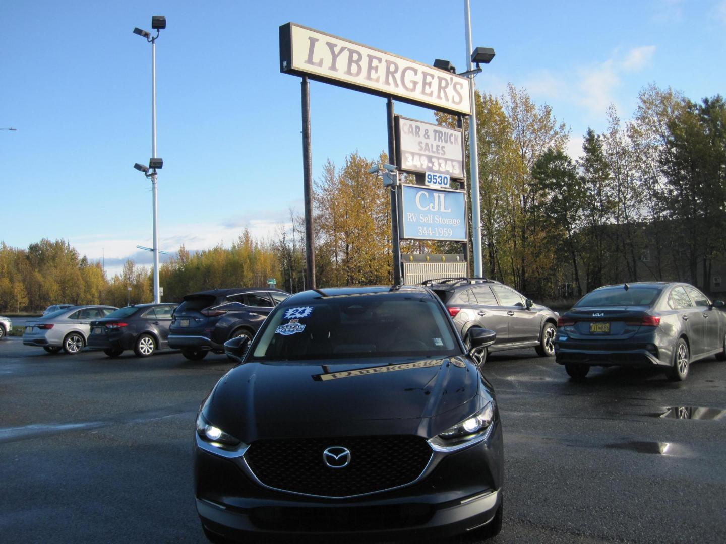 2024 blue /black Mazda CX-30 CX-30 (3MVDMBBM5RM) with an 2.5L L4 DOHC 16V engine, 6A transmission, located at 9530 Old Seward Highway, Anchorage, AK, 99515, (907) 349-3343, 61.134140, -149.865570 - Nice 2024 Mazda CX-30 awd come take a test drive - Photo#2