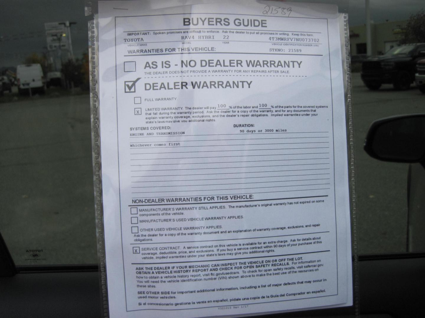 2022 silver /gray Toyota RAV4 Hybrid LE (4T3MWRFV7NU) with an 2.5L L4 DOHC 16V HYBRID engine, CVT transmission, located at 9530 Old Seward Highway, Anchorage, AK, 99515, (907) 349-3343, 61.134140, -149.865570 - Nice 2022 Toyota Rav4 Hybrid LE come take a test drive. - Photo#9