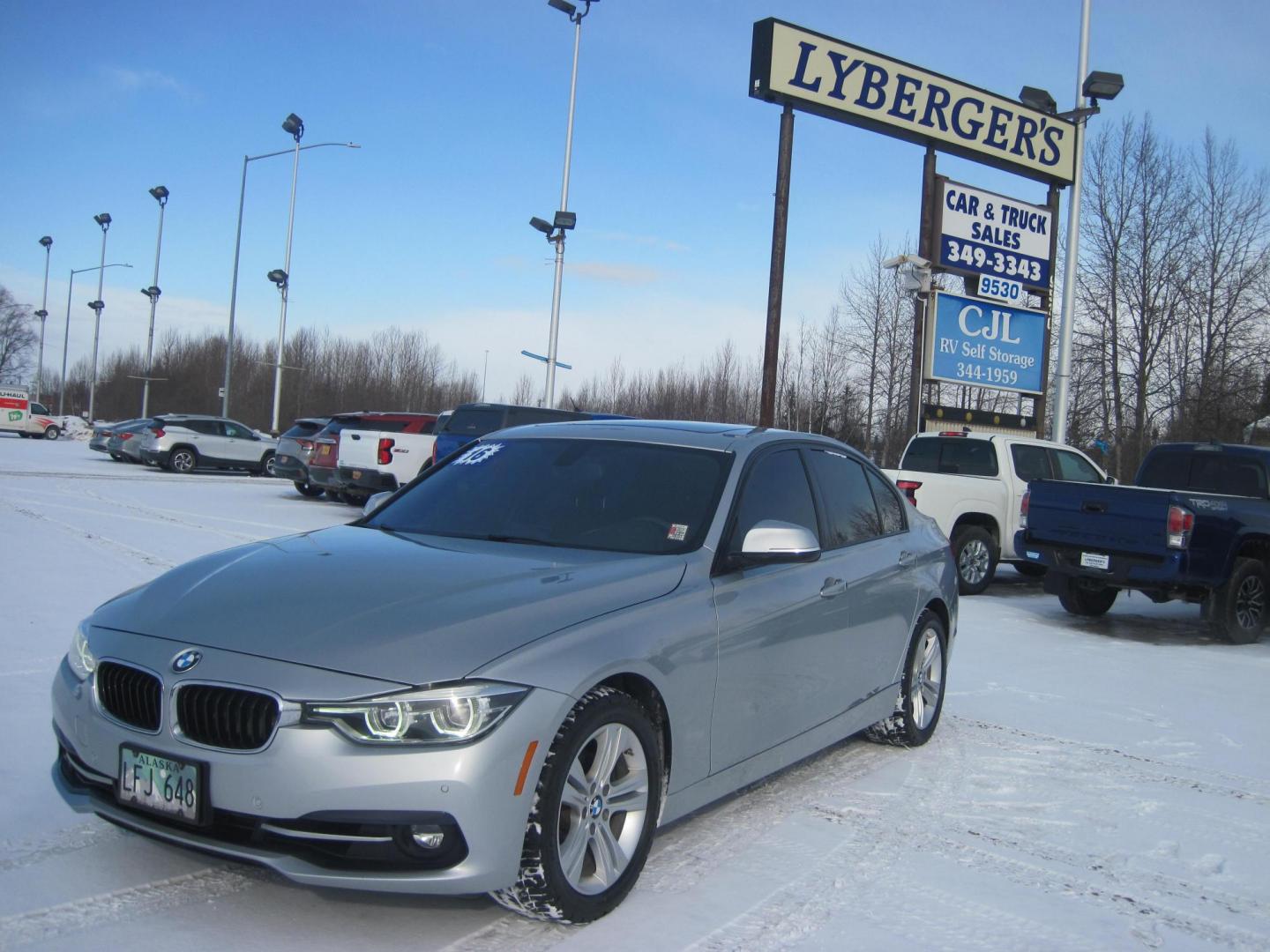 2016 silver /black BMW 3-Series 328i xDrive Sedan (WBA8E3G51GN) with an 2.0L L4 DOHC 16V engine, 8A transmission, located at 9530 Old Seward Highway, Anchorage, AK, 99515, (907) 349-3343, 61.134140, -149.865570 - Low miles and well maintained BMW 328I X Drive AWD come take a test drive. - Photo#1