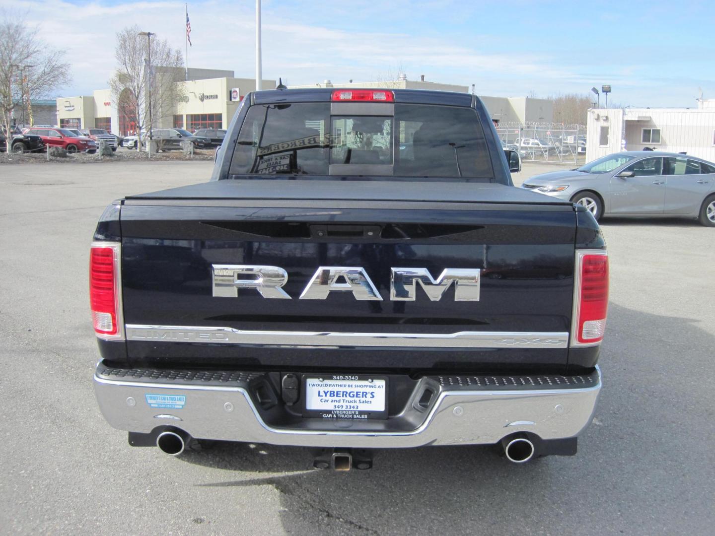 2017 blue /black RAM 1500 Limited Crew Cab 4WD (1C6RR7PT9HS) with an 5.7L V8 OHV 16V engine, 8A transmission, located at 9530 Old Seward Highway, Anchorage, AK, 99515, (907) 349-3343, 61.134140, -149.865570 - Loaded 2017 Ram 1500 Limited come take a test drive - Photo#3