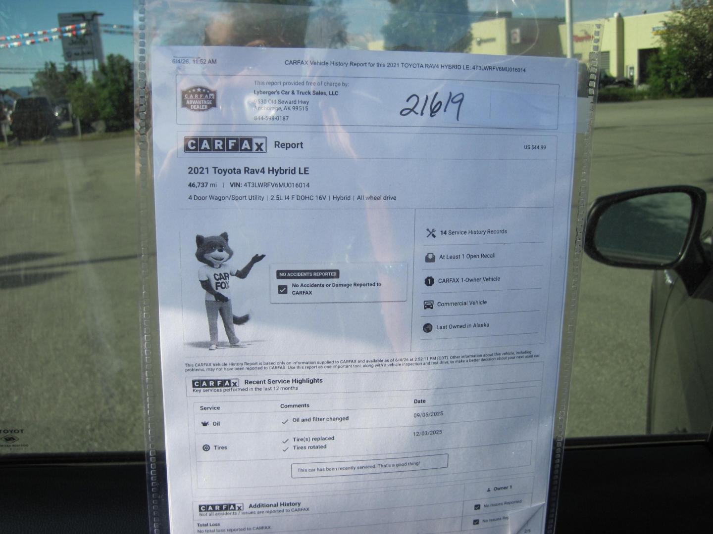2020 black /black Toyota RAV4 Hybrid LE (4T3LWRFV6MU) with an 2.5L L4 DOHC 16V HYBRID engine, CVT transmission, located at 9530 Old Seward Highway, Anchorage, AK, 99515, (907) 349-3343, 61.134140, -149.865570 - Nice Toyota Rav 4 LE come take a test drive- Photo#10
