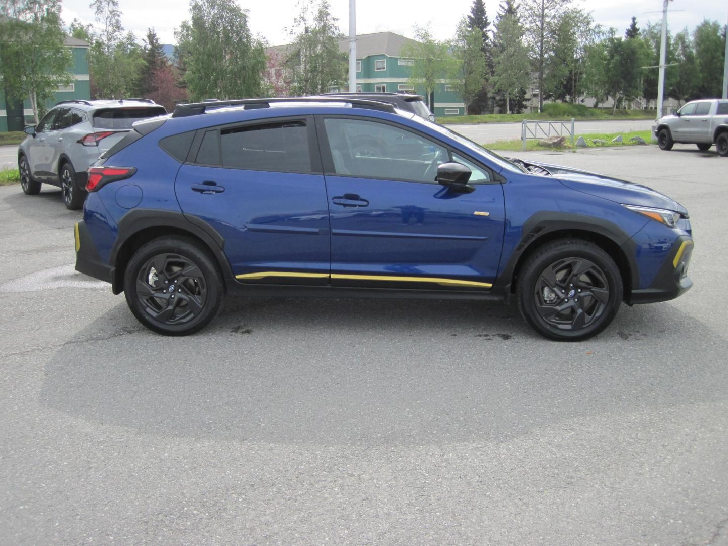 2025 blue /gray Subaru Crosstrek Sport (4S4GUHF69S3) with an 2.0L L4 DOHC 16V engine, CVT transmission, located at 9530 Old Seward Highway, Anchorage, AK, 99515, (907) 349-3343, 61.134140, -149.865570 - LOW MILES ON THIS 2025 SUBARU CROSSTREDK SPORT COME TAKE A TEST DRIVE- Photo#2