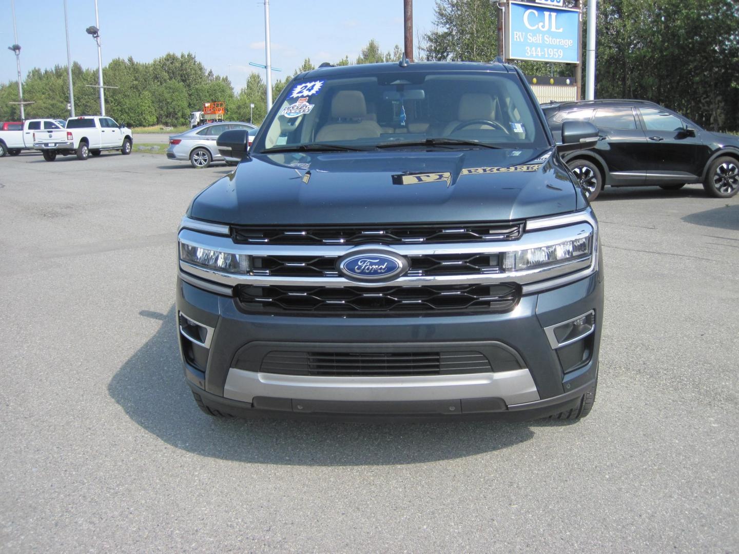 2024 blue /black Ford Expedition MAX Limited 4WD (1FMJK2A81RE) with an 3.5L V6 DOHC 24V FFV engine, 6A transmission, located at 9530 Old Seward Highway, Anchorage, AK, 99515, (907) 349-3343, 61.134140, -149.865570 - Nice 2024 Expedition Max Limited come take a test drive- Photo#2
