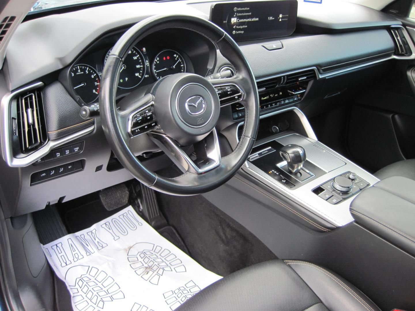 2024 blue /BLACK Mazda CX-90 Premium (JM3KKDHD6R1) with an 3.3L V6 DOHC 24V HYBRID engine, 8A transmission, located at 9530 Old Seward Highway, Anchorage, AK, 99515, (907) 349-3343, 61.134140, -149.865570 - NICE 2024 MAZDA CX-90 PREMIUM AWD COME TAKE A TEST DRIVE- Photo#14